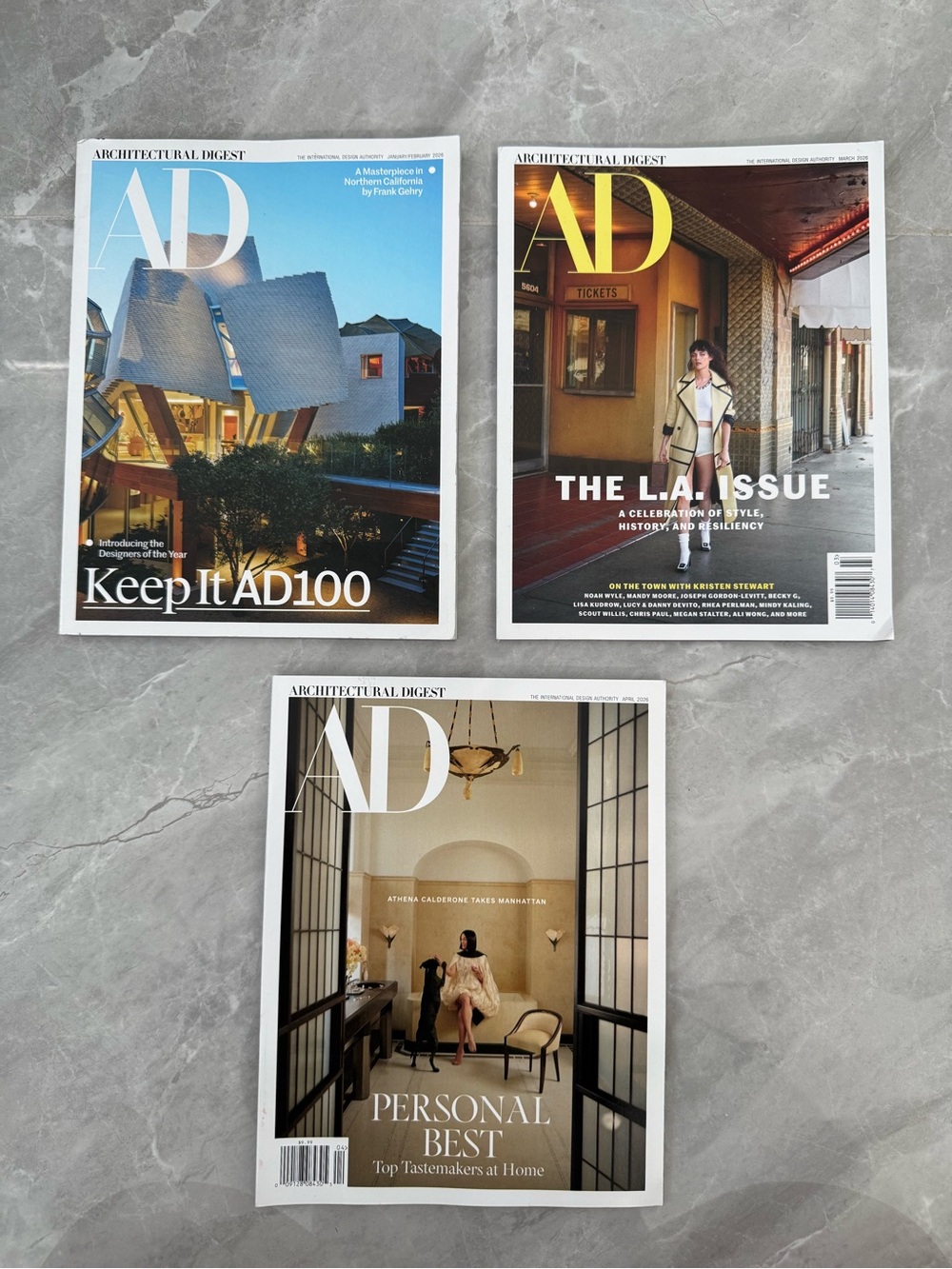 Architectural Digest The International Design Authority 3 Magazine Bundle